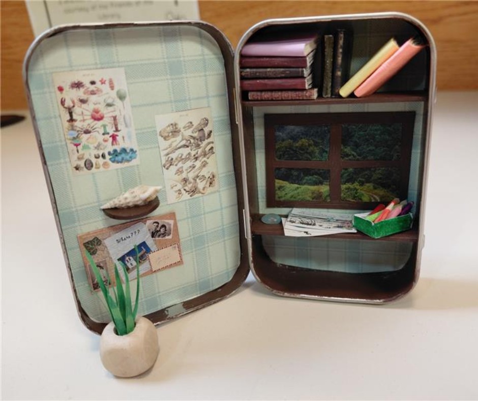 A mini bookcase
